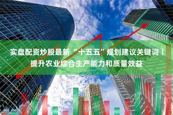 实盘配资炒股最新 “十五五”规划建议关键词丨提升农业综合生产能力和质量效益